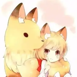 一个狐狸和小女孩的动漫图
