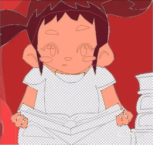 小女孩看书卡通图片绘制
