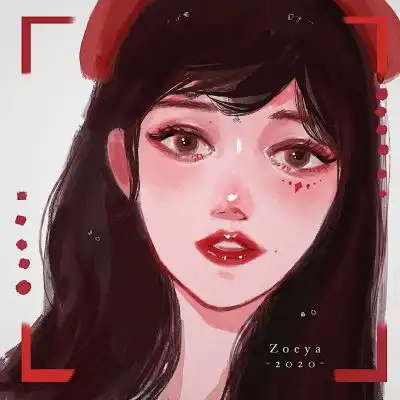 复古女生手绘头像独一无二小仙女
