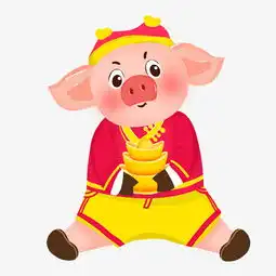 财神猪卡通装饰素材图片素材其他格式下载动漫人物大全
