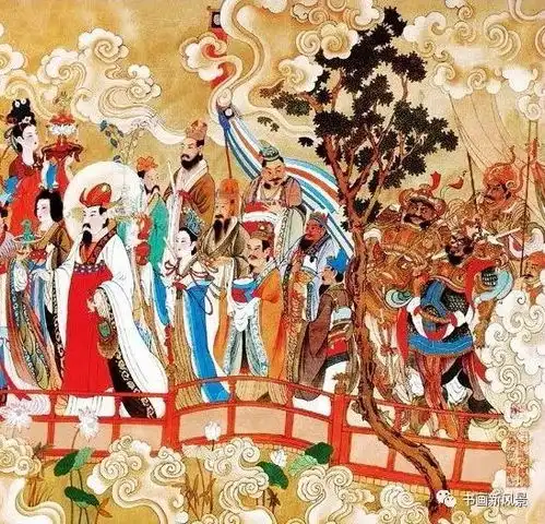 任率英工笔重彩八十七神仙卷
