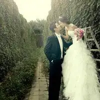 从这一刻相伴一生幸福满满的婚纱情侣头像
