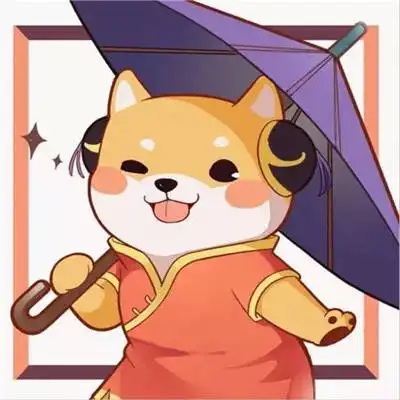 柴犬单身狗卡通头像可爱卡通柴犬手绘高清头像大全
