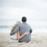 情侣头像海边背影图片微信头像图片大全
