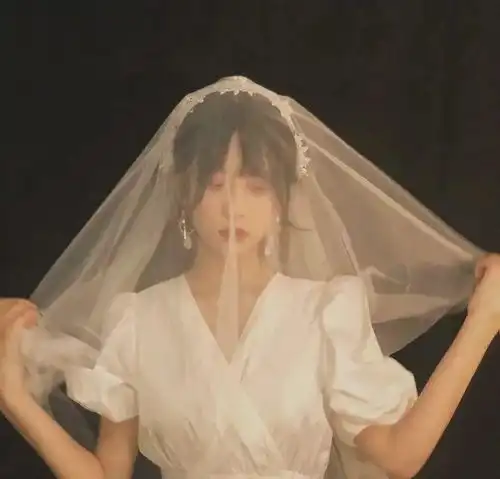 女生婚纱微信头像仙气梦幻真人婚纱头像
