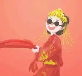 求一中式婚纱情侣卡通头像一左一右拿绣球的,就是这个,我想要高清的
