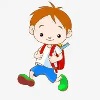 单人男生头像背着书包上学堂微信头像图片大全
