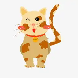 小猫手绘动物卡通插画图片素材其他格式下载动漫人物大全
