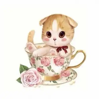 可爱卡通小猫头像大全水果小图案
