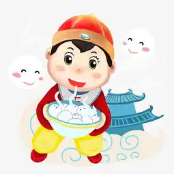元宵男孩手绘卡通人物png素材图片素材其他格式下载动漫人物大全
