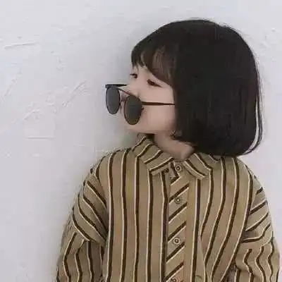 萌娃情侣头像一对可爱,一个人一张拆分组合的
