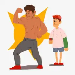 手绘卡通健美人物插画图片素材其他格式下载动漫人物大全
