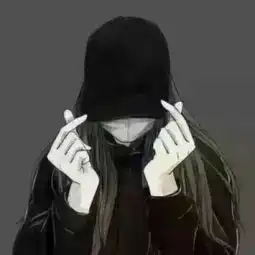 情侣头像戴口罩黑白
