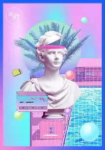 蒸汽波风格海报作品
