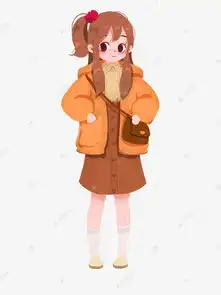 冬季卡通手绘少女可爱冬季穿搭暖色png格式素材图片免费下载高清psd千库网图片编号11528658
