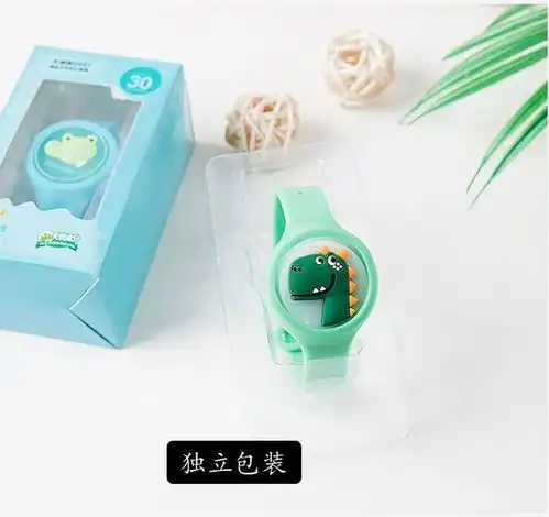 抖音儿童卡通闪光驱蚊手环手表植物精油户外宝宝防蚊便携亲子情侣
