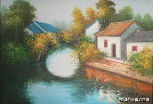 陈逸飞油画作品江南水乡,同系列作品中最精彩的一件
