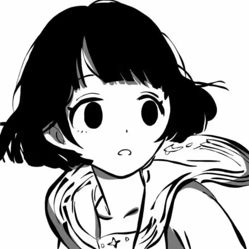 路还长温柔的事一定会发生黑白动漫女生头像漫画头像
