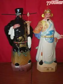 第1820届全国酒器交流会纪念酒岳飞和包公人物雕塑酒瓶
