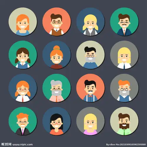 卡通q版手绘头像表情图片
