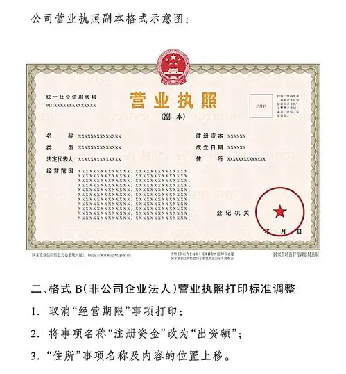 大变化新版营业执照来了9月1日起颁发

