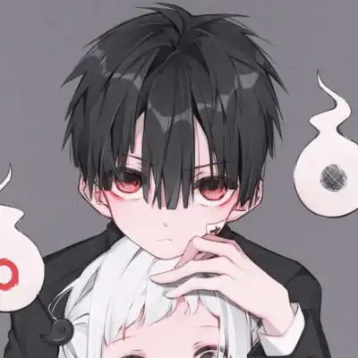 情侣头像动漫一男一女情侣头像二次元呆萌两张配对
