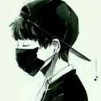 动漫男戴口罩帅气头像黑白头像男生
