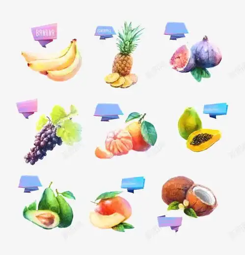 手绘美味水果高清素材免抠页面网页平面电商创意素材png素材木瓜素材
