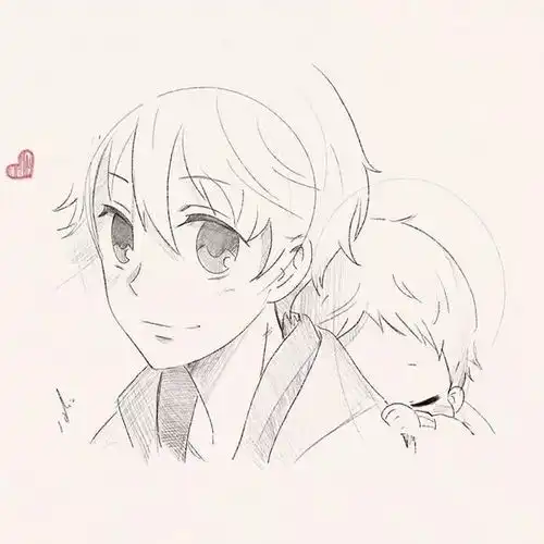 插画风动漫人物手绘线条非常漂亮清爽利索画风
