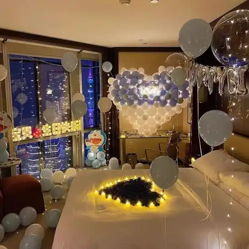 布置气球表白求婚派对男女朋友生日惊喜浪漫ins酒店装饰
