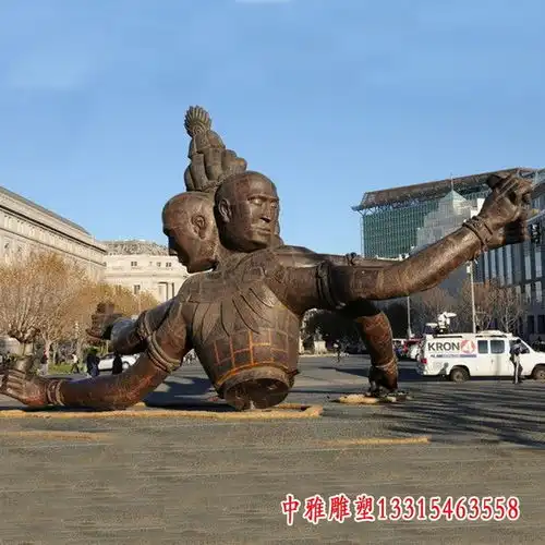 驾着马车的西方人物铜雕随州黄铜雕塑西方人物生产厂家
