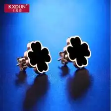 kxdun卡希盾简约钛钢玫瑰金彩金耳扣短发耳环耳饰品情侣男女个性

