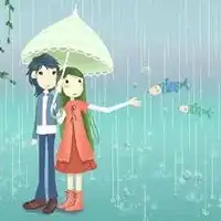 雨天情侣头像一左一右微信头像图片大全
