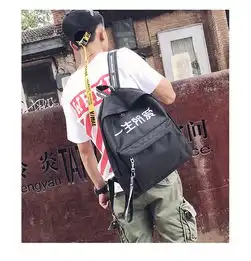 迪阿伦刺绣情侣双肩包日系文艺小清新学生帆布书包背包
