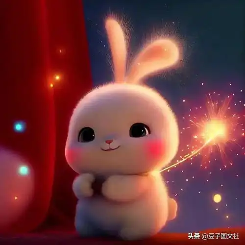 红红火火兔子图片,适合当头像
