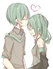 求高清初音情侣头像
