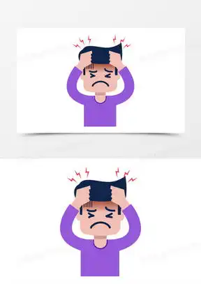 头疼的表情图片卡通设计合集熊猫办公
