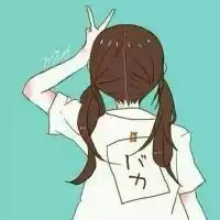 动漫情侣头像一男一女分开的两张

