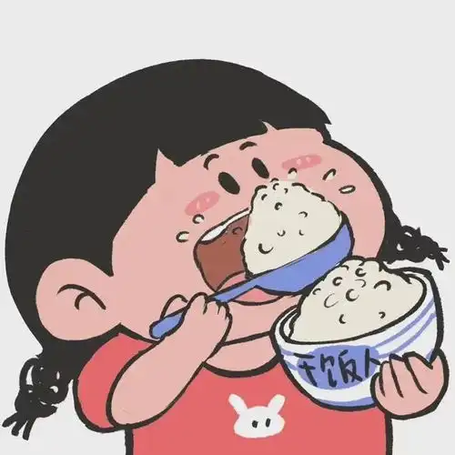 好可爱的干饭情侣头像,情头快一起用起来
