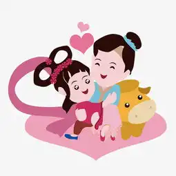 七夕情人节手绘牛郎织女团圆图片素材其他格式下载动漫人物大全

