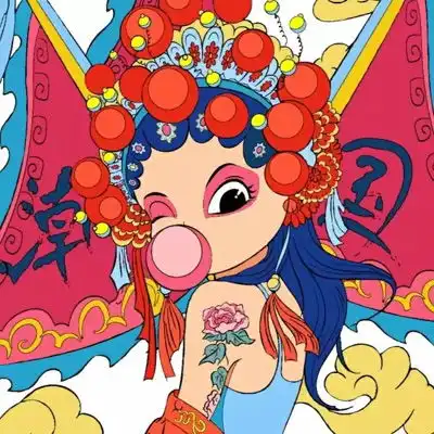 京剧头像女动漫国粹京剧旦角卡通人物头像图片
