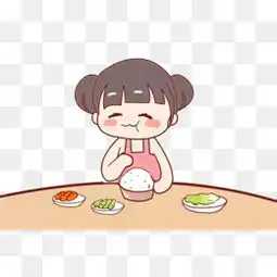 免费下载卡通人物吃饭图片大全千库网png
