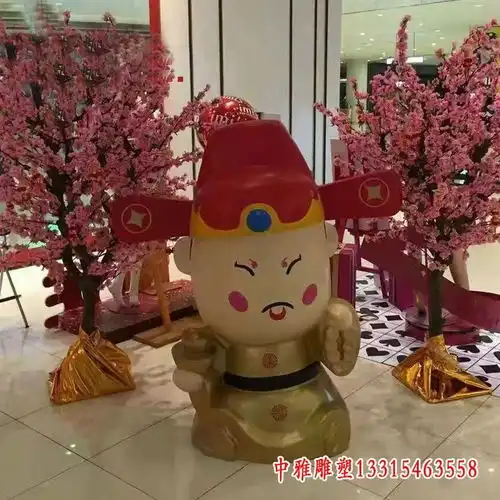 神匠文财神佛像玻璃钢雕塑江门玻璃钢财神雕塑
