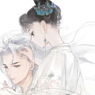 唐崎夜雨手绘古风唯美情头
