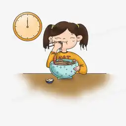 原创卡通时间表之吃完饭元素png图片素材下载元素png熊猫办公
