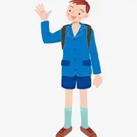 单人男生头像背着书包上学堂微信头像图片大全
