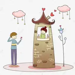 浪漫情人节女生男生手绘插画素材图片免费下载高清psd千库网图片编号11753834

