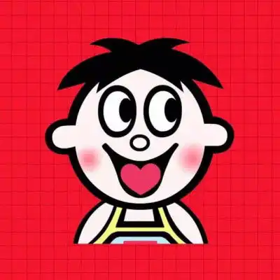 红色背景头像
