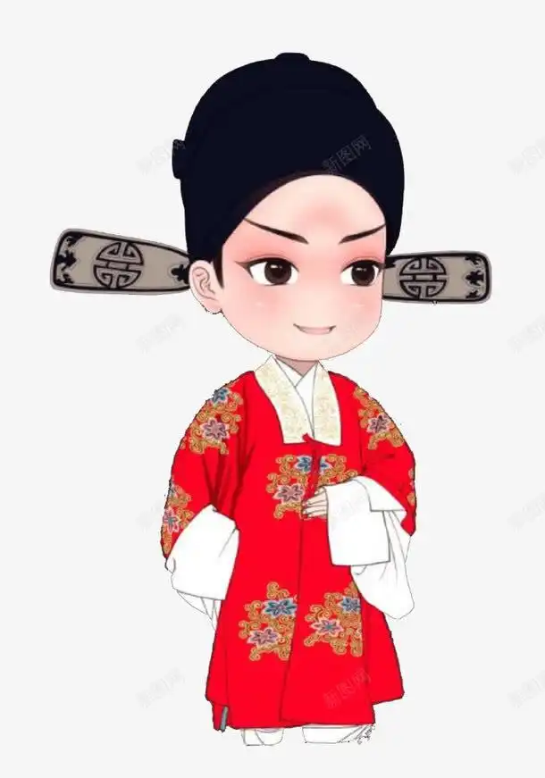 卡通版京剧人物平面电商创意素材京剧人物素材

