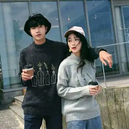 时尚情侣头像图片清新,街拍系基本接近全身照的
